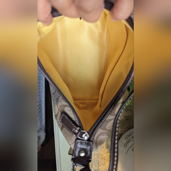 Coach Heritage Stripe Top Handle Pouch - Picture 8 of 12